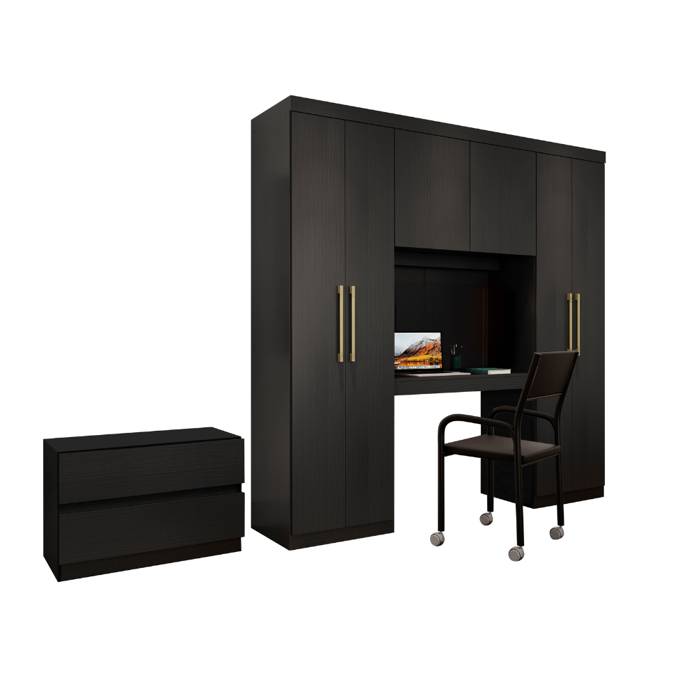 Guarda-Roupa-Casal-6ptas-Porto-C_Gaveteiro-Escrivaninha-Preto-01-ML
