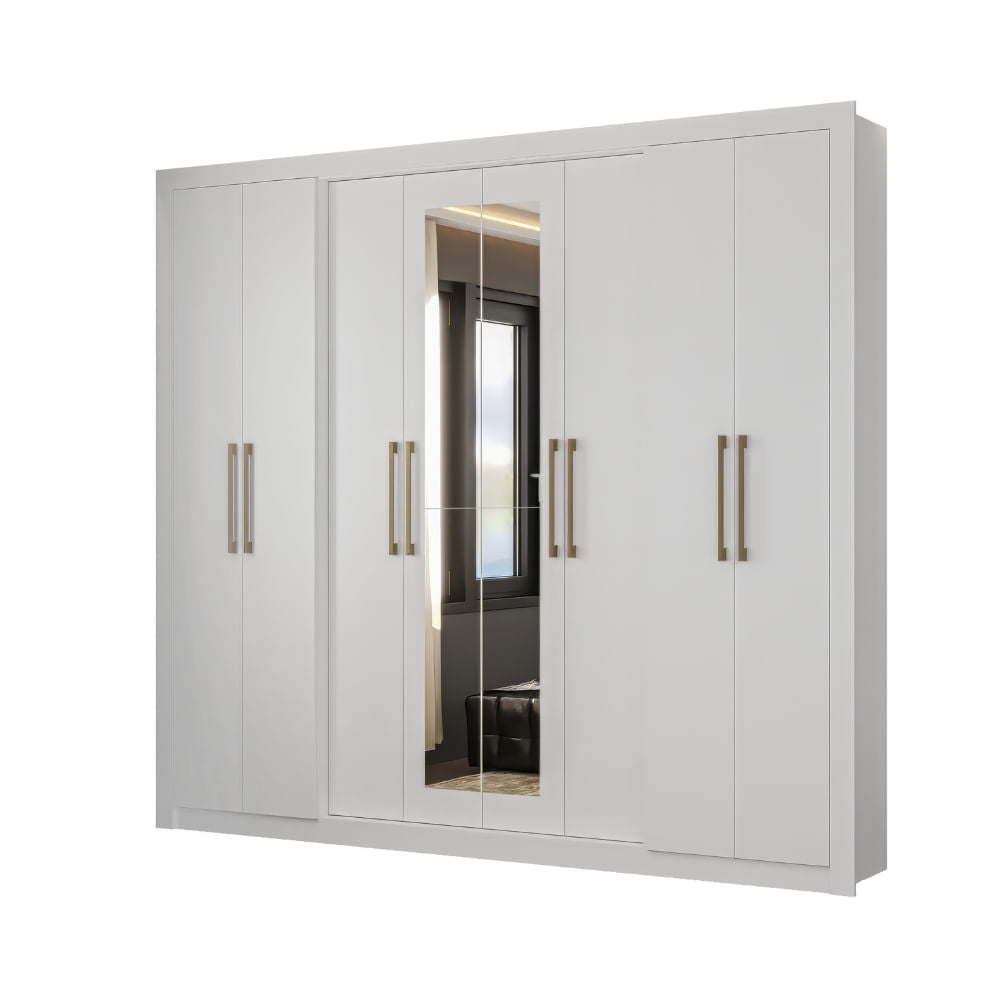 Guarda-Roupa-Casal-com-Espelho-8-Portas-Hester-Carraro-Branco-01-ML