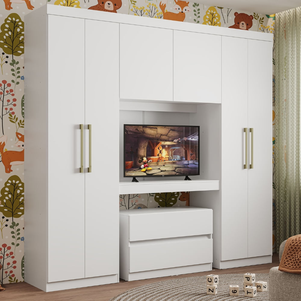 Guarda-Roupa-Infantil-6-Portas-Porto-c-Gaveteiro-Carraro-Branco-01