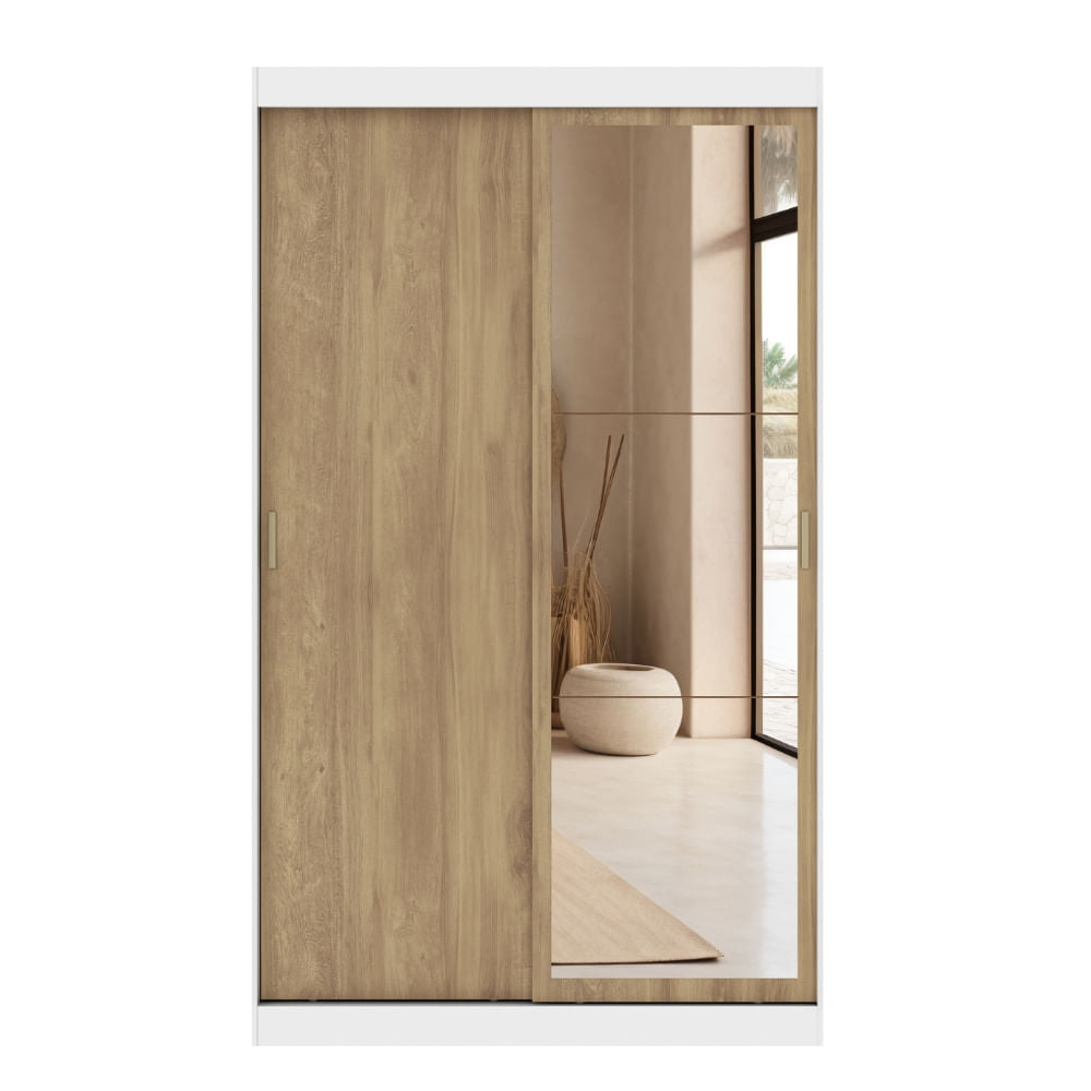 Guarda-Roupa-Solteiro-2-Portas-de-Correr-Nivus-Carraro-Branco-c_-Noce-02