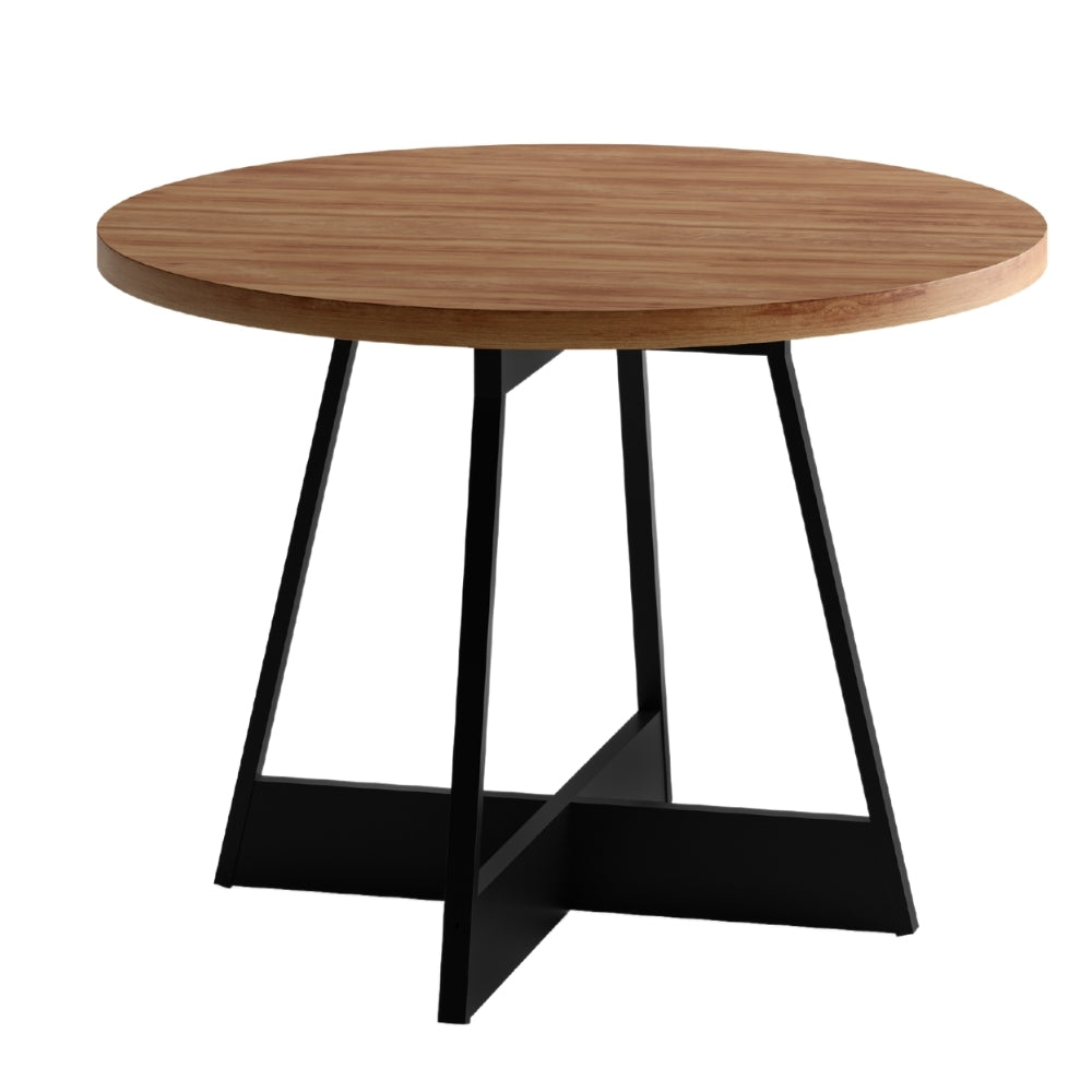 Mesa de Jantar Redonda Átria 1594 Carraro Nogal com Preto