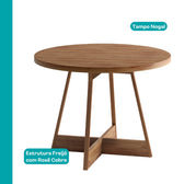 Mesa de Jantar Redonda Átria 1594 Carraro Nogal