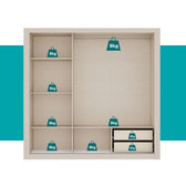 Roupeiro-Doha-3-portas-com-2-gavetas-1-Espelho-Central-Off-White-com-Linho-06