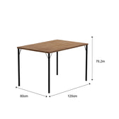 Mesa de Jantar Retangular 1,2m 1586 Carraro Freijó/Preto - imagem 2