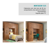 Guarda Roupa Casal 6 Portas 2 Gavetas Porto Native Carraro - imagem 6