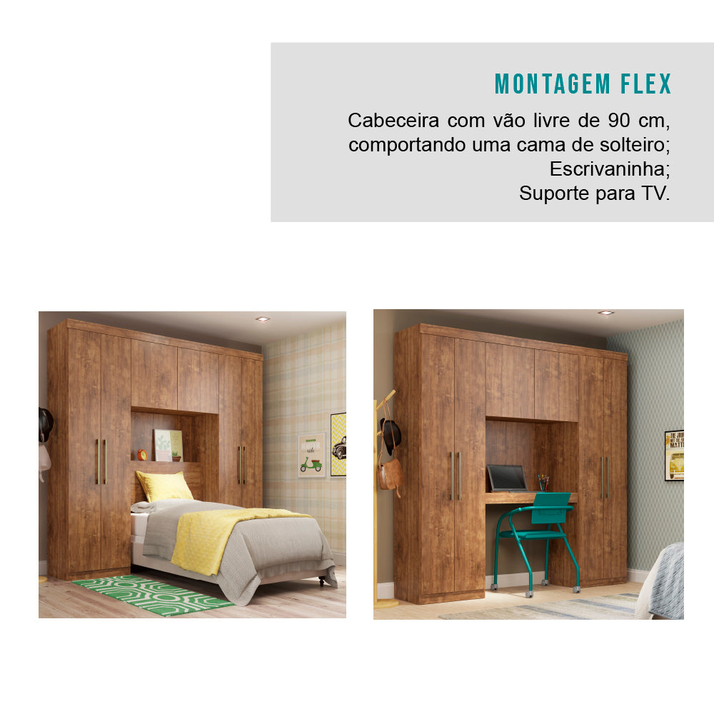 Guarda Roupa Casal 6 Portas 2 Gavetas Porto Native Carraro - imagem 6