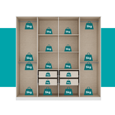 Guarda Roupa Casal com 8 portas e 4 gavetas Austin Carraro Branco - imagem 7