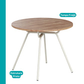 Mesa de Jantar Redonda 1m 1588 Carraro Freijó/Prata - imagem 2