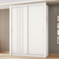 Guarda Roupa Solteiro 2 Portas Darvi Carraro Ripado Branco - imagem 1