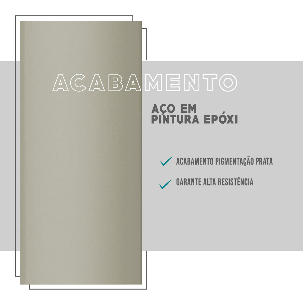 Mesa de Jantar Retangular 1,2m 1586 Carraro Freijó/Prata - imagem 7