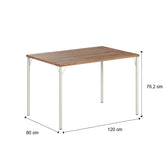 Mesa de Jantar Retangular 1,2m 1586 Carraro Freijó/Prata - imagem 2