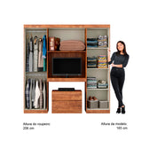 Guarda Roupa Casal 6 Portas 2 Gavetas Porto Native Carraro - imagem 5