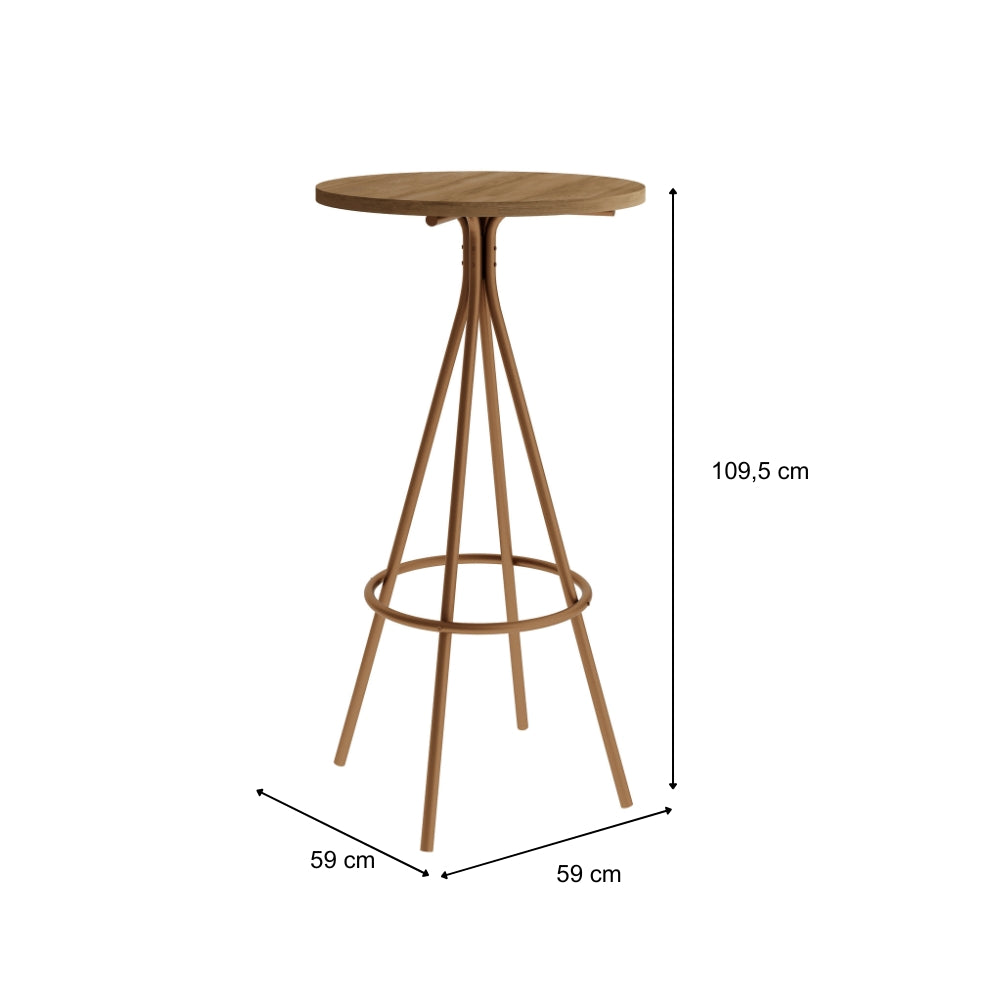 Mesa Bistrô Alta Cozinha 1575 Carraro Freijó Rose - imagem 2