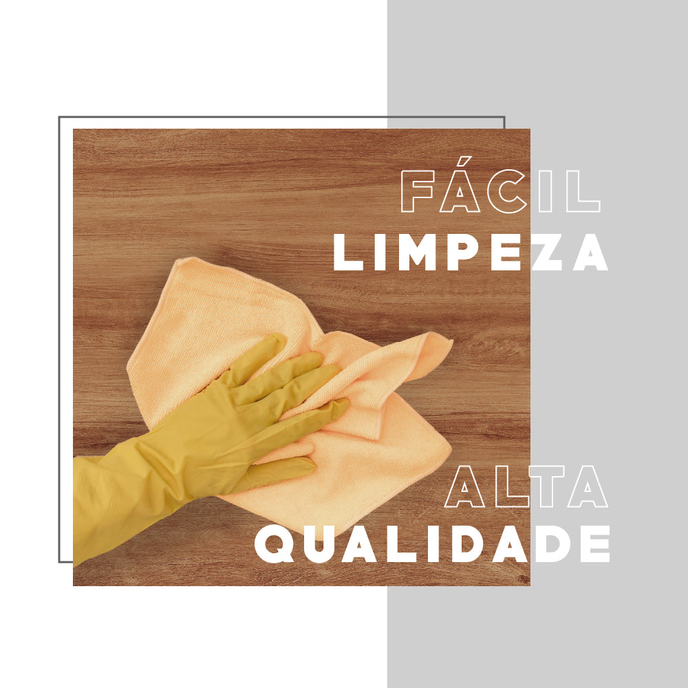 Mesa de Jantar Tampo Freijó e Tubos Prata 1545 Carraro - imagem 8