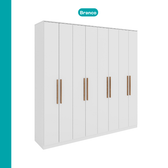 Guarda Roupa Casal com 8 portas e 4 gavetas Austin Carraro Branco - imagem 3