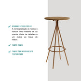 Mesa Bistrô Alta Cozinha 1575 Carraro Freijó Rose - imagem 3