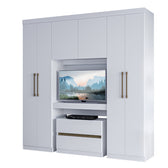 Guarda Roupa Casal 6 Portas 2 Gavetas Porto Branco Carraro - imagem 2