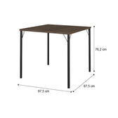 Mesa de Jantar Tampo Madeirado e Tubos Preto Carraro - imagem 2
