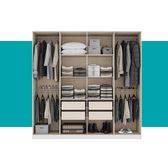 Guarda Roupa Casal com 8 portas e 4 gavetas Austin Carraro Branco - imagem 6