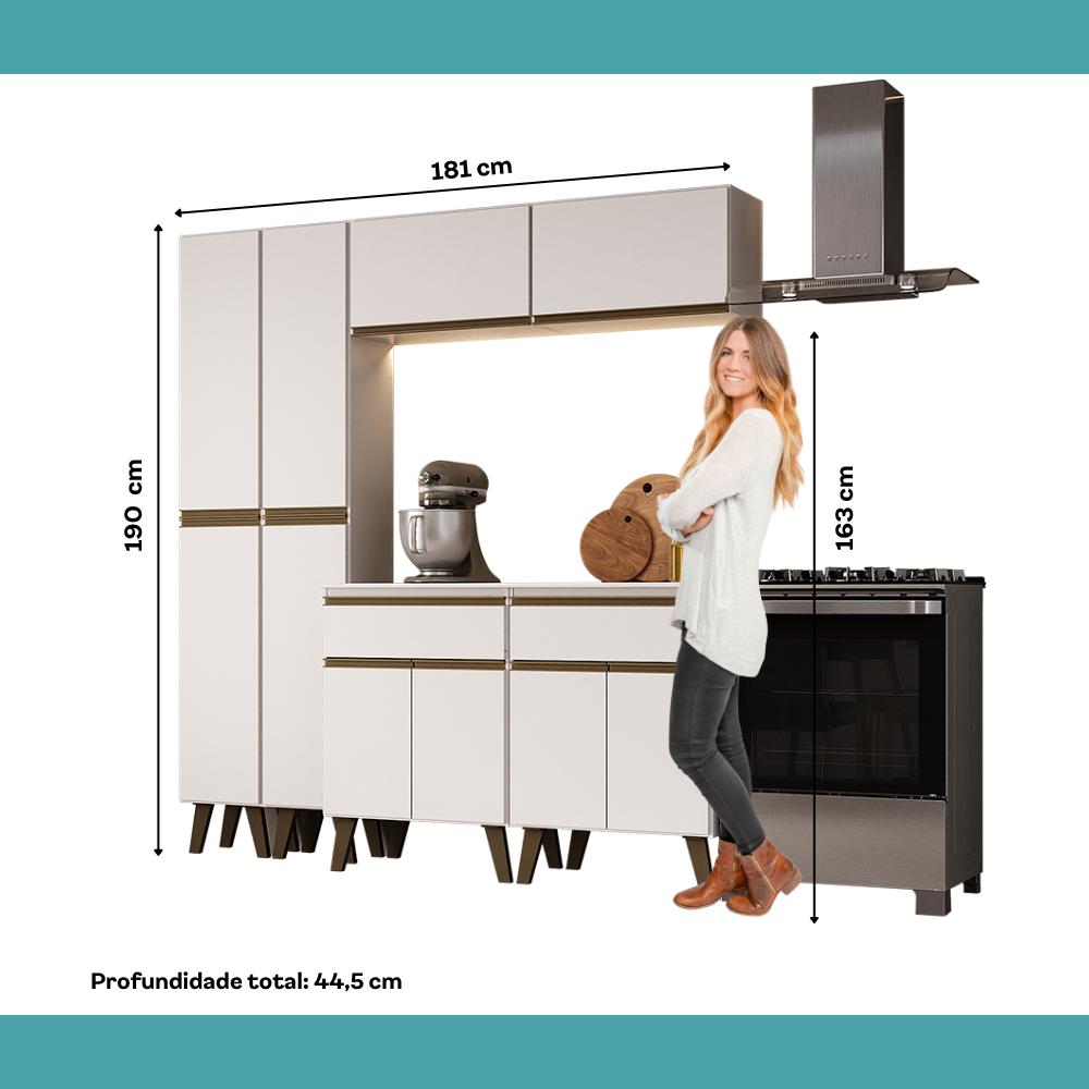 Armário de Cozinha Compacta  Atlanta Apex Carraro Branco