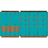 Guarda-Roupas Closet Modulado Alasca 300cm 5 Peças com 4 Gavetas e Cabideiros Freijó Carraro