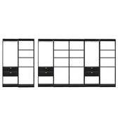 Guarda-Roupas Closet Modulado Alasca 420cm 7 Peças com 6 Gavetas e Cabideiros Preto Touch Carraro