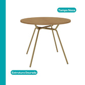 Conjunto Sala de Jantar 4 Cadeiras Verona Carraro Dourado