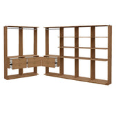 Guarda-Roupas Closet Modulado Alasca 360cm 6 Peças com 6 Gavetas e Cabideiros Freijó Carraro
