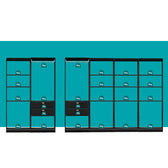 Guarda-Roupas Closet Modulado Alasca One 360cm 6 Peças com 4 Gavetas e Cabideiros Preto Touch Carraro