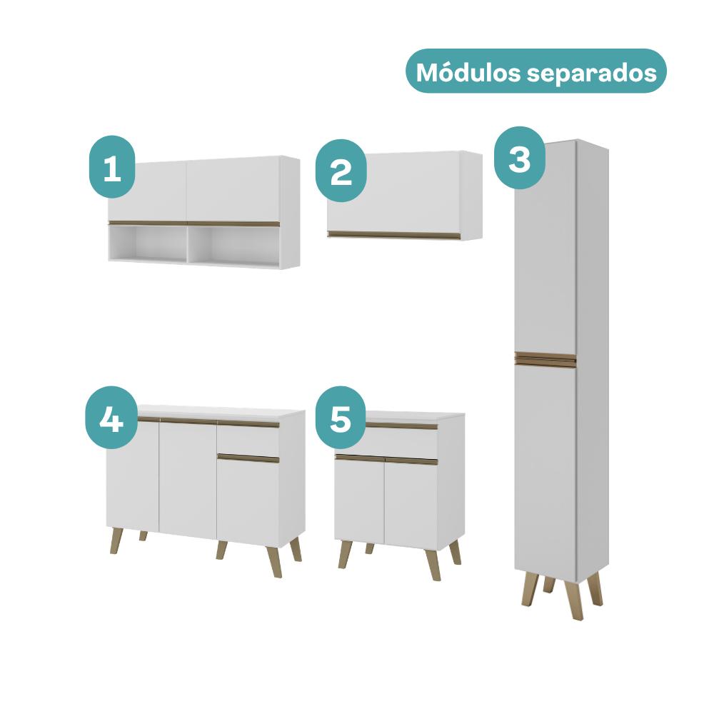 Armário de Cozinha Completa Atlanta Vector Carraro Branco