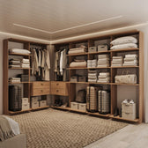 Guarda-Roupas Closet Modulado Alasca One 360cm 6 Peças com 4 Gavetas e Cabideiros Freijó Carraro