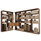 Guarda-Roupas Closet Modulado Alasca One 360cm 6 Peças com 4 Gavetas e Cabideiros Freijó Carraro
