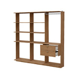 Guarda-Roupas Closet Modulado Alasca Duo 180cm 3 Peças com 2 Gavetas e Cabideiros Freijó Carraro