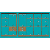 Guarda-Roupas Closet Modulado Alasca One 360cm 6 Peças com 4 Gavetas e Cabideiros Freijó Carraro