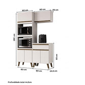 Armário de Cozinha Compacta Atlanta Vértice Carraro Branco