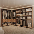 Guarda-Roupas Closet Modulado Alasca 360cm 6 Peças com 6 Gavetas e Cabideiros Freijó Carraro