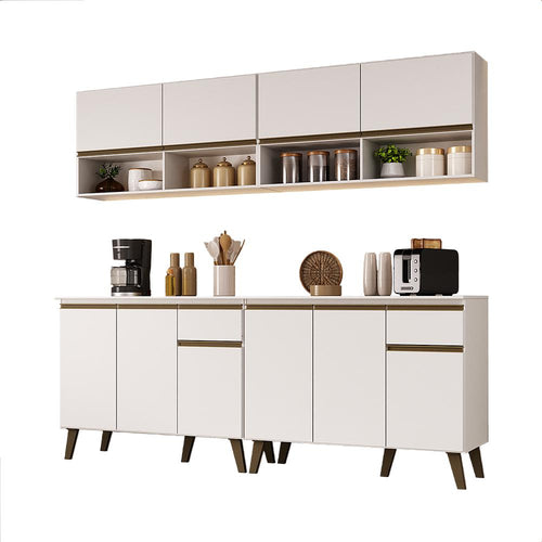Armário de Cozinha Compacta  Atlanta Foyer Carraro Branco
