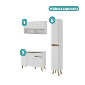Armário de Cozinha Compacta Atlanta Gallery Slay Carraro Branco