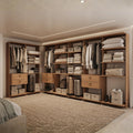 Guarda-Roupas Closet Modulado Alasca 420cm 7 Peças com 6 Gavetas e Cabideiros Freijó Carraro