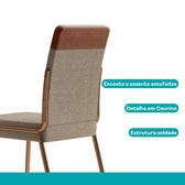 Conjunto Sala de Jantar 4 Cadeiras Georgia Carraro Rosê