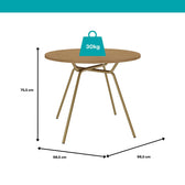 Conjunto Sala de Jantar 4 Cadeiras Verona Carraro Dourado