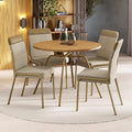 Conjunto Sala de Jantar 4 Cadeiras Georgia Carraro Dourada