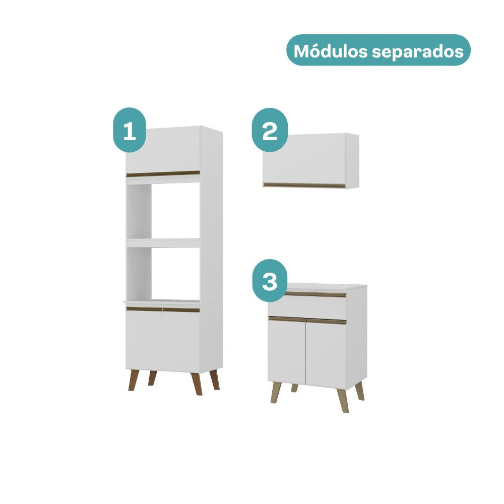 Armário de Cozinha Compacta Atlanta Vértice Carraro Branco