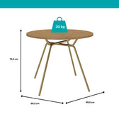 Conjunto Sala de Jantar 4 Cadeiras Georgia Carraro Dourada