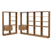 Guarda-Roupas Closet Modulado Alasca 360cm 6 Peças com 4 Gavetas e Cabideiros Freijó Carraro