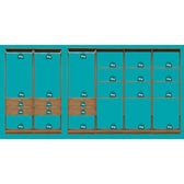 Guarda-Roupas Closet Modulado Alasca 360cm 6 Peças com 6 Gavetas e Cabideiros Freijó Carraro