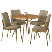 Conjunto Sala de Jantar 4 Cadeiras Verona Carraro Dourado