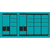 Guarda-Roupas Closet Modulado Alasca 360cm 6 Peças com 4 Gavetas e Cabideiros Preto Touch Carraro