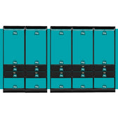 Guarda-Roupas Closet Modulado Alasca 300cm 5 Peças com 10 Gavetas e Cabideiros Preto Touch Carraro
