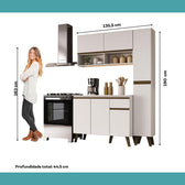 Armário de Cozinha Compacta Atlanta Gallery Slay Carraro Branco
